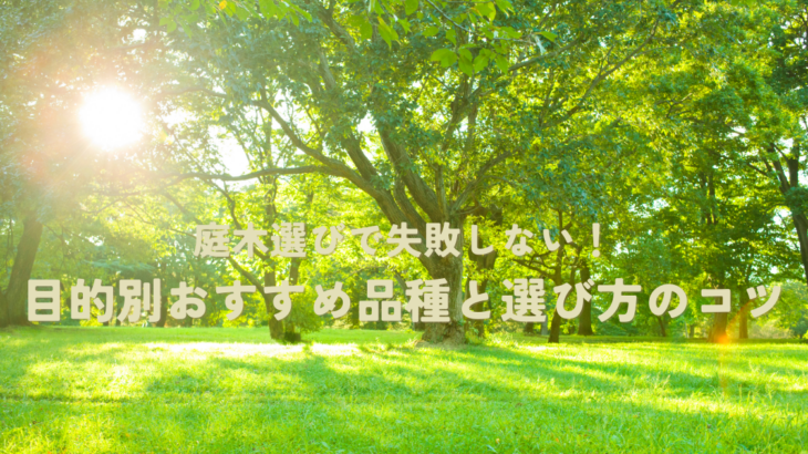 庭木選びで失敗しない！目的別おすすめ品種と選び方のコツ