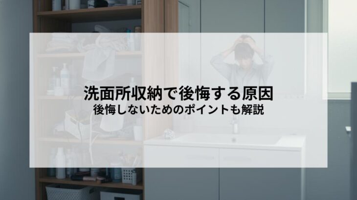 洗面所収納で後悔する原因は何か？後悔しないためのポイントも解説